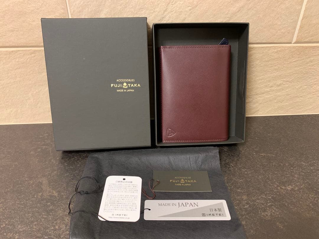 【新品】FUJI TAKA　折財布　牛革　ワイン色　3.85万円