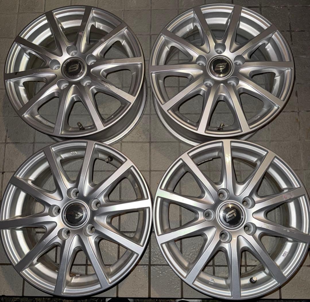 15×6J pcd100 5H アルミホイール4本セット