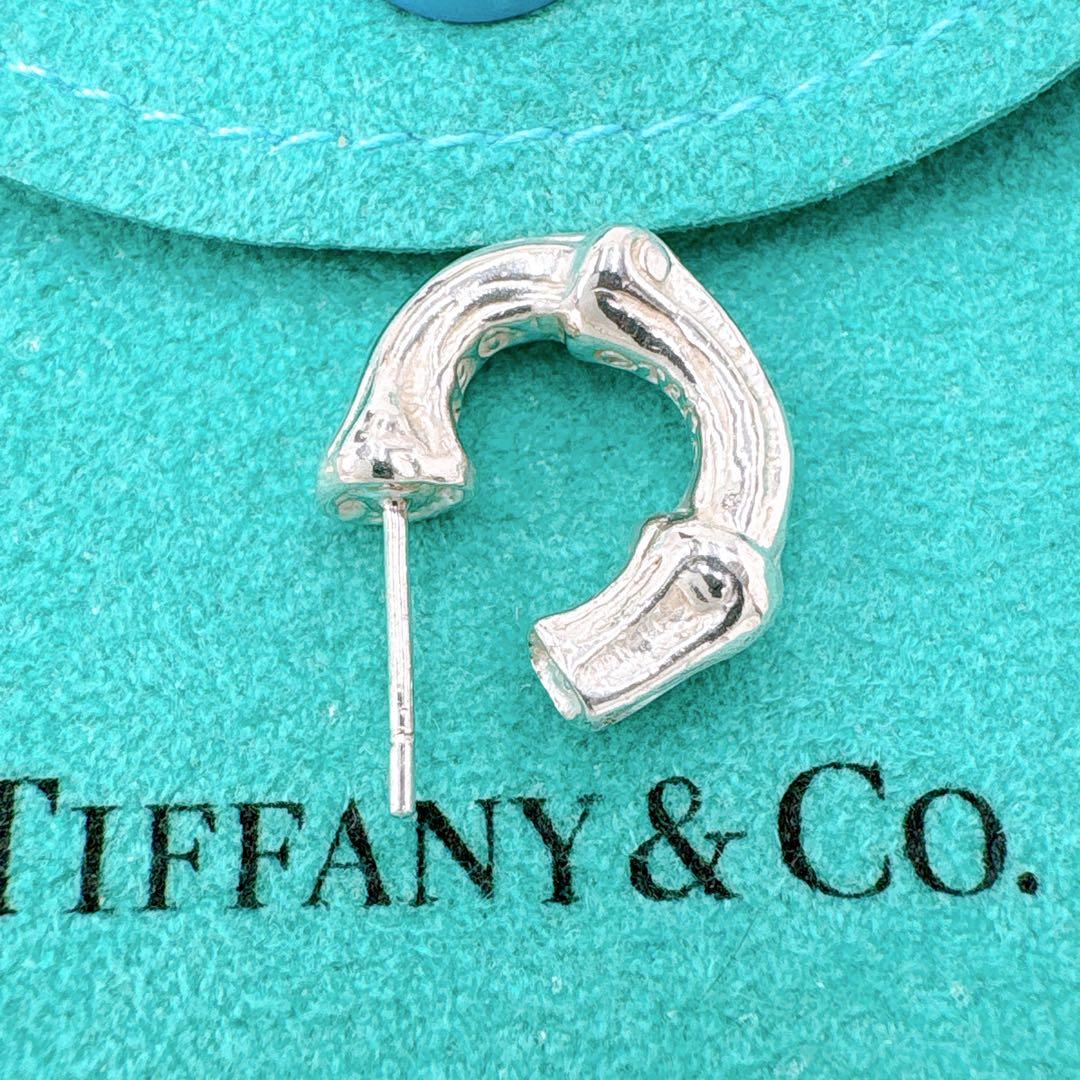 極美品 オールドティファニー バンブー スモール ピアス 片耳 シルバー925