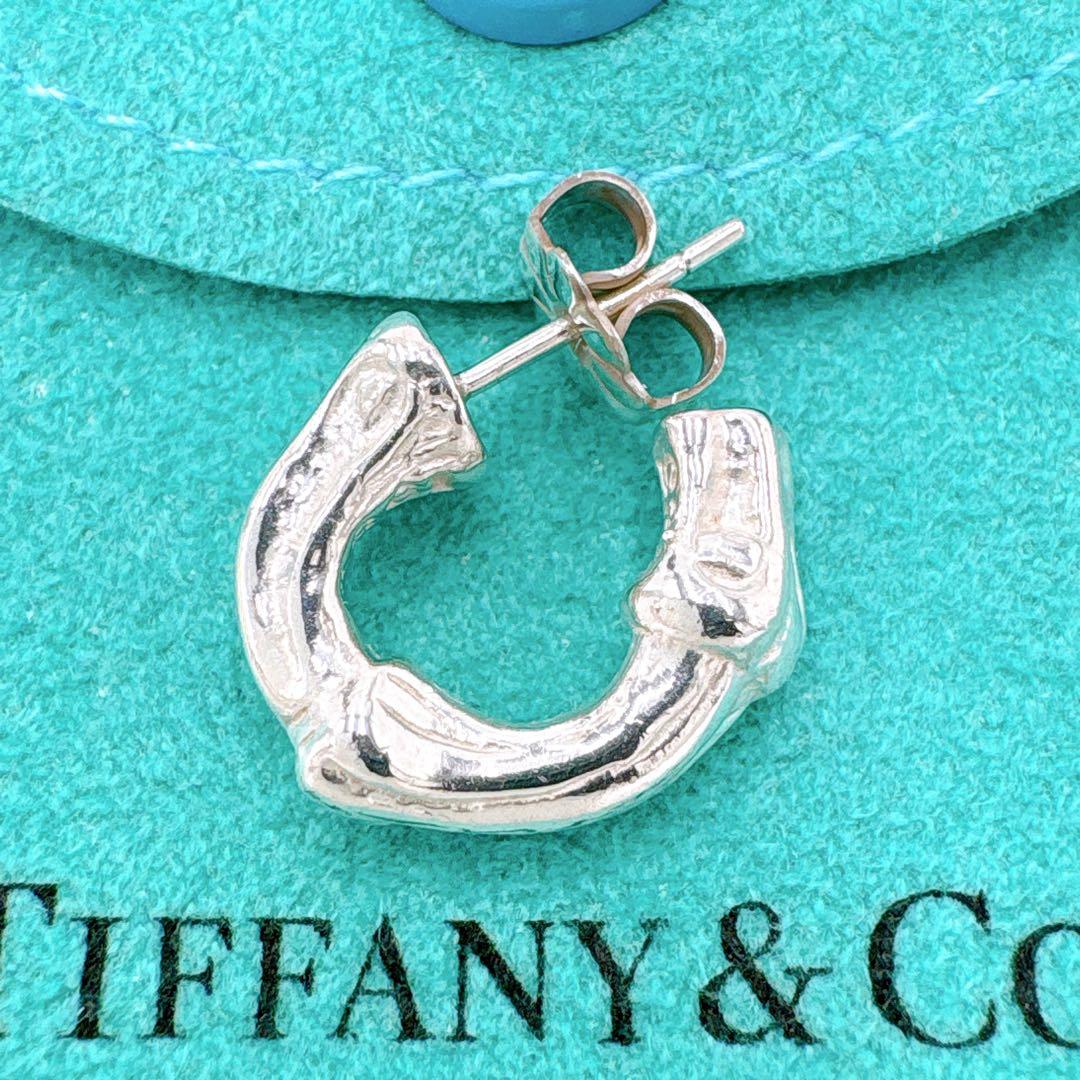 極美品 オールドティファニー バンブー スモール ピアス 片耳 シルバー925