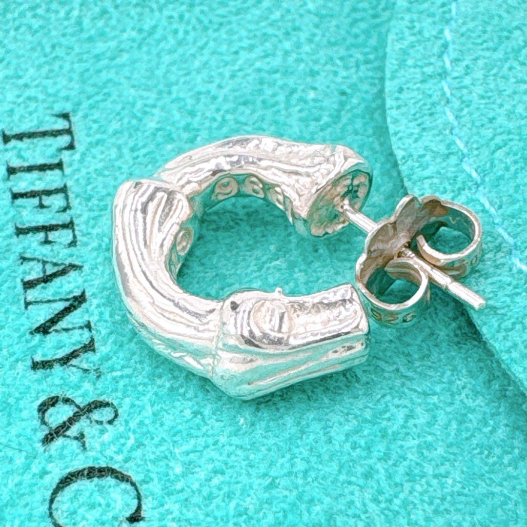 極美品 オールドティファニー バンブー スモール ピアス 片耳 シルバー925