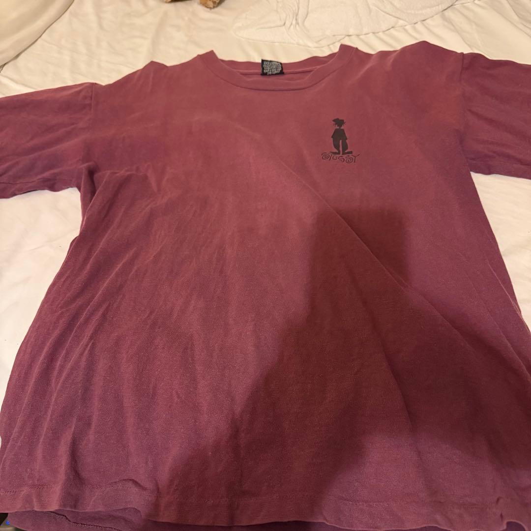 80s OLD STUSSY シャドーマン Tシャツ 黒タグ パープル　USA