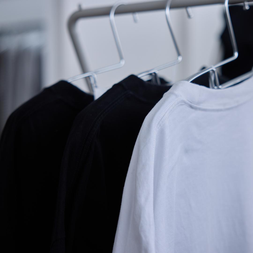 25SS COMOLI コットンジャージ 半袖Tシャツ B01-05010 黒白