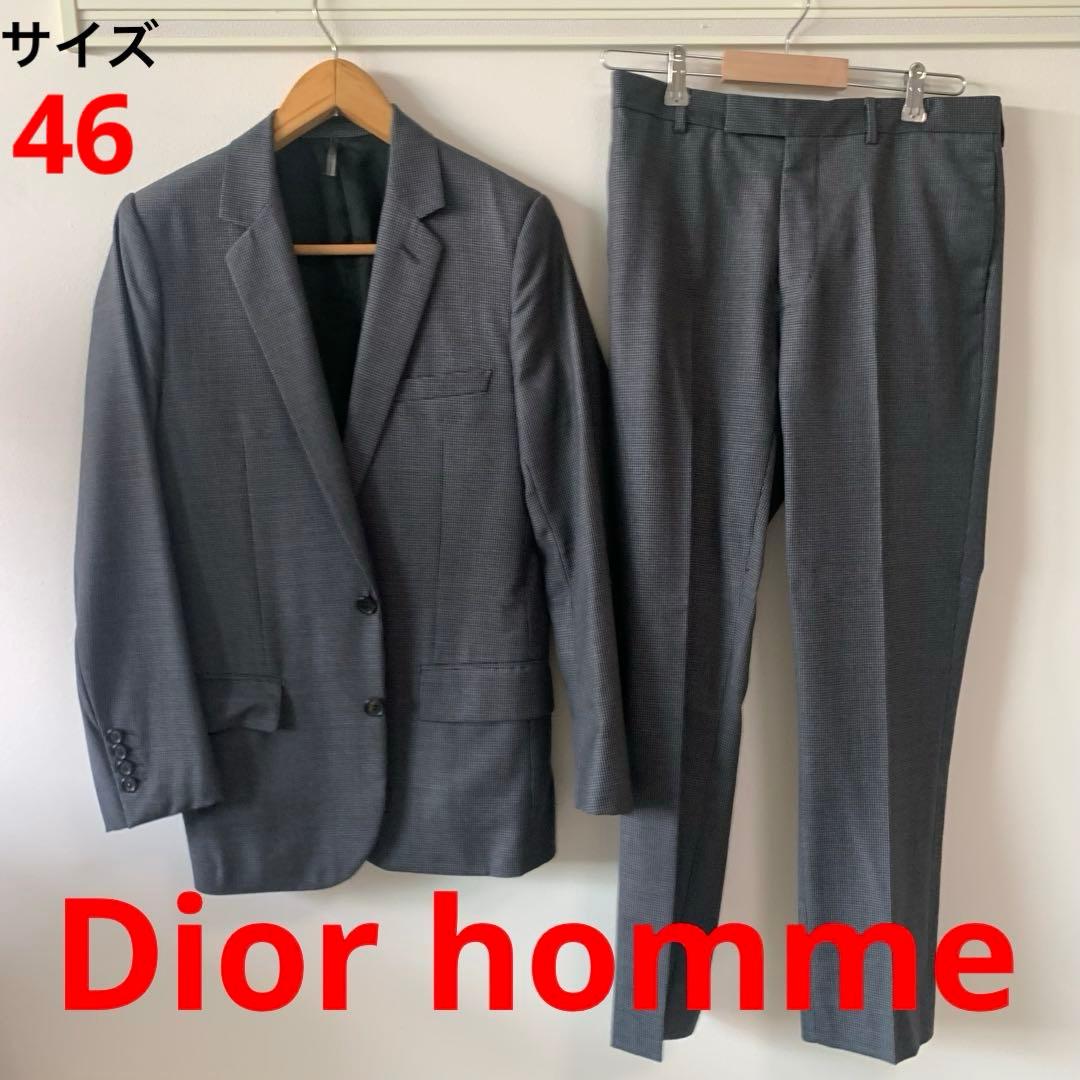 Dior homme ダークグレーHoundstoothセットアップ　スーツ