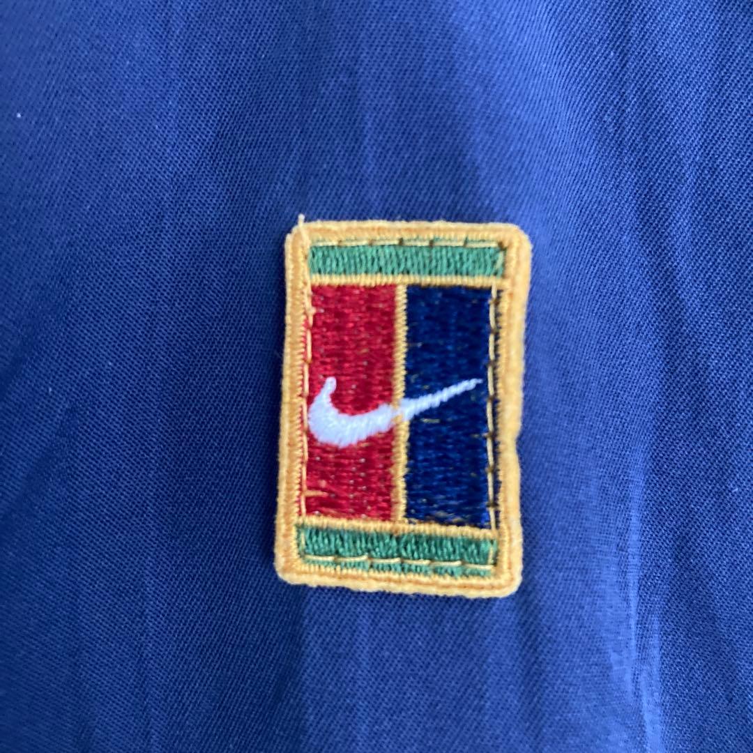 激レア‼︎90s銀ダク白タグNIKEテニスロゴナイロンジャケットウインドブレーカー