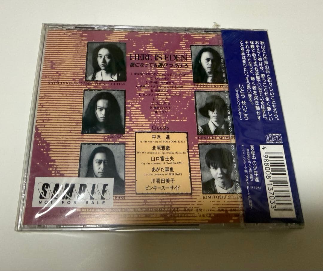 【廃盤】HERE IS EDEN 夜になっても遊びつづけろ1991年盤 非売品