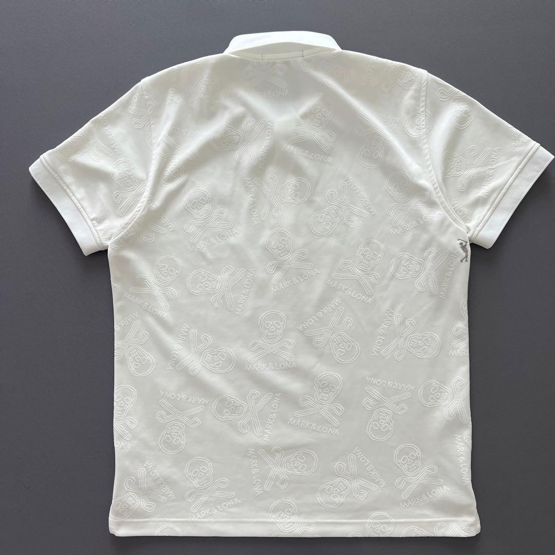 MARK&LONA マークアンドロナ　エンボス　総柄　ロゴ　メンズ　ポロシャツ