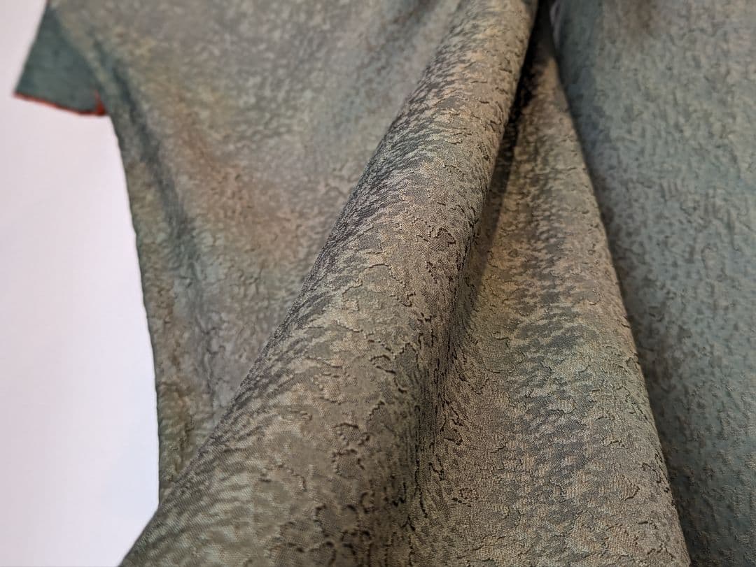 振袖フルセット 身丈168裄67 霞文 暈し染め カーキ 正絹 逸品