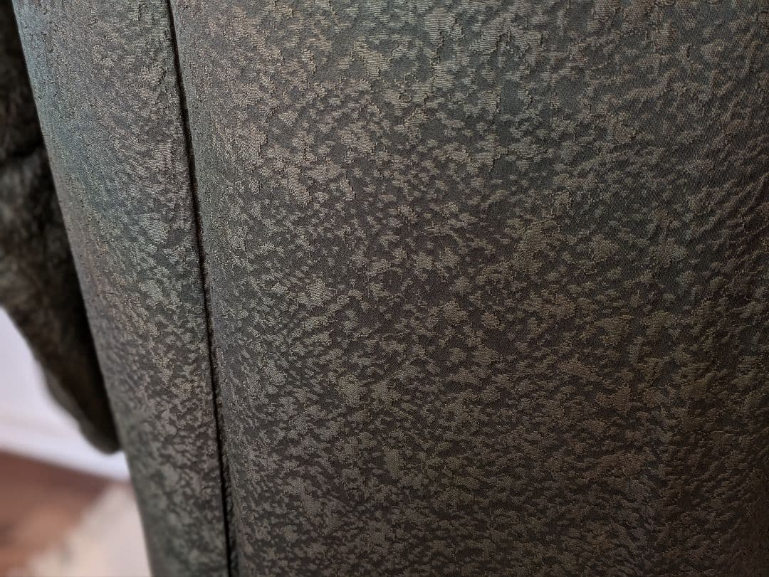 振袖フルセット 身丈168裄67 霞文 暈し染め カーキ 正絹 逸品