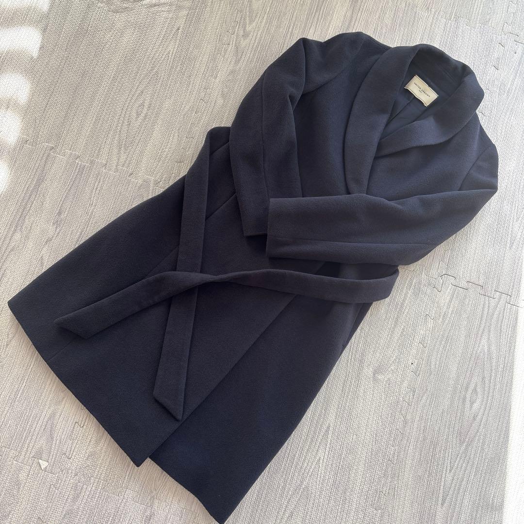 UNITED ARROWS ネイビー アンゴラウールコート