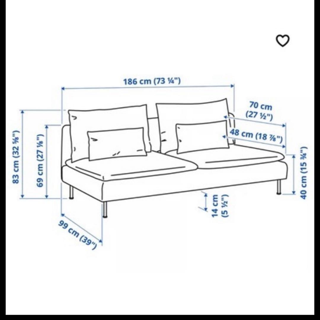 ｟美品｠[直接お取引限定] 早い者勝ち！IKEA ソーデルハムン ソファ