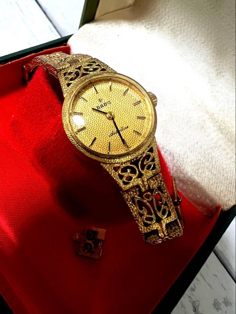 ホ*》様 アンティーク腕時計　RADO レディース　ブレスレット　手巻き　金色