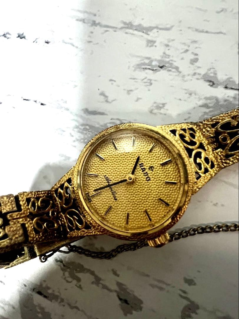 ホ*》様 アンティーク腕時計　RADO レディース　ブレスレット　手巻き　金色