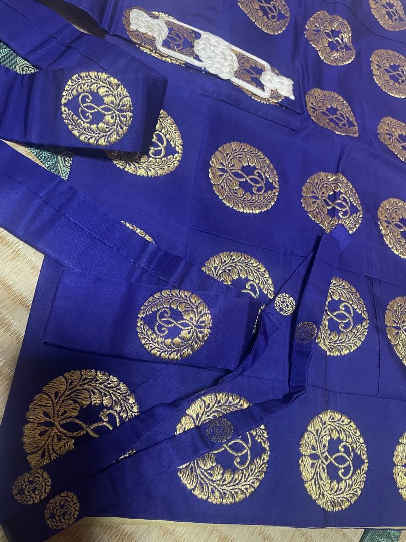 浄土真宗　紫金正絹糸　五条袈裟　美品✨僧侶法衣