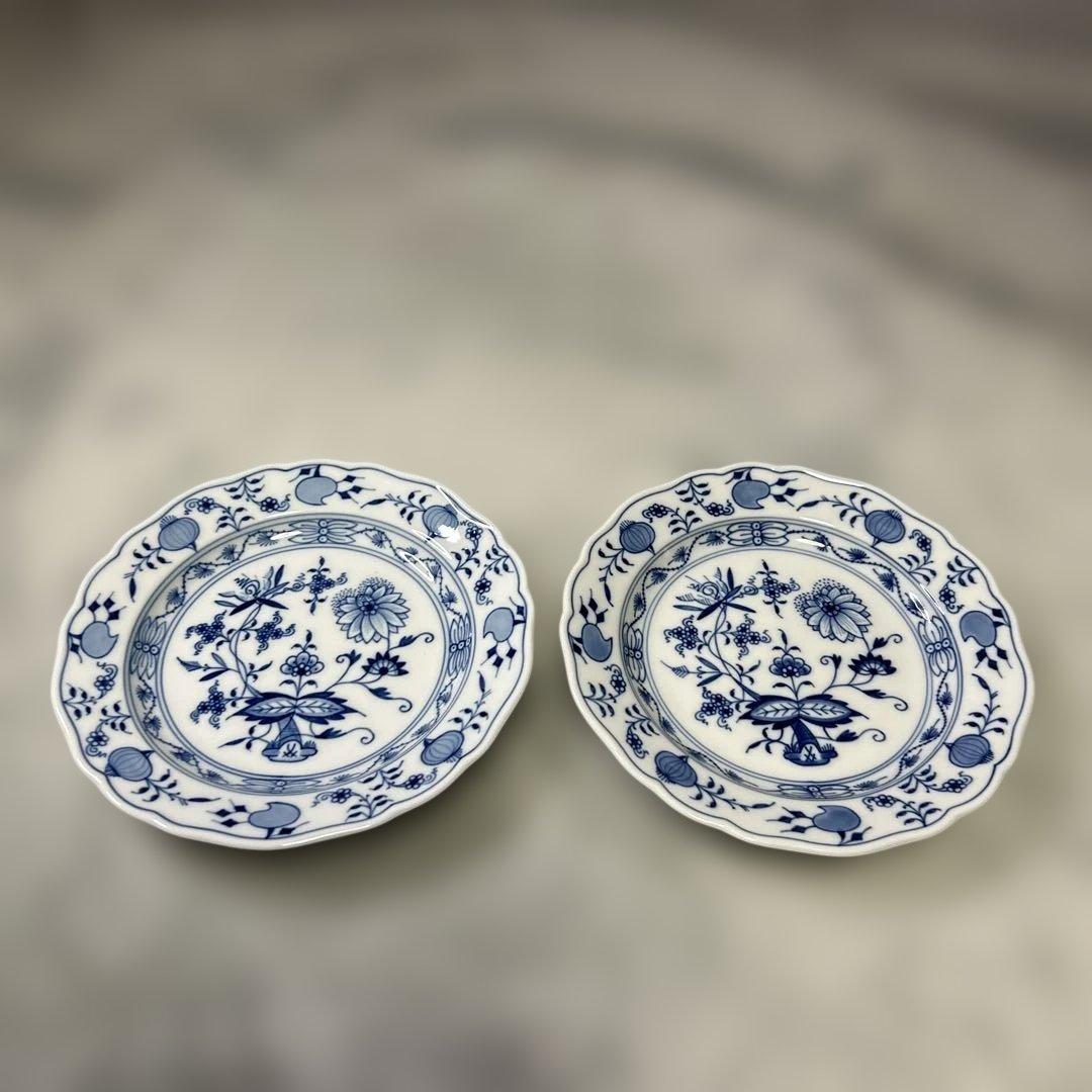 【新品未使用】マイセン ブルーオニオン プレート 18cm 2枚