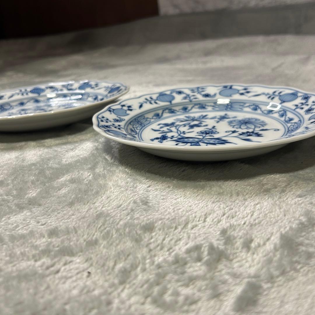 【新品未使用】マイセン ブルーオニオン プレート 18cm 2枚