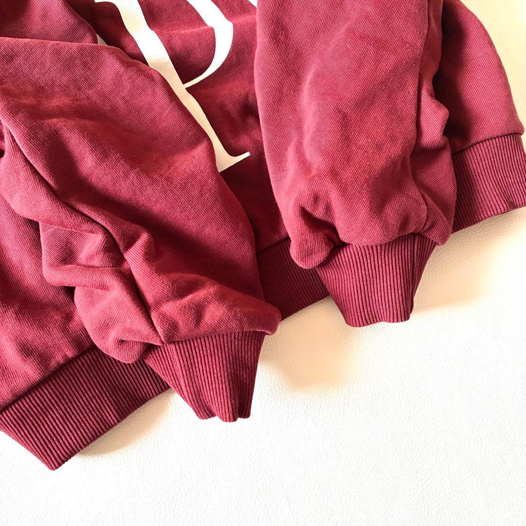 極美品✨POPPY ロゴプリントスウェット　プルオーバー　ギャザースリーブ