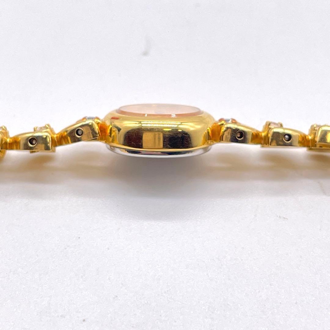 ◆SEIKO 腕時計◆動作品 セイコー ゴールドカラー ストーン ブレス