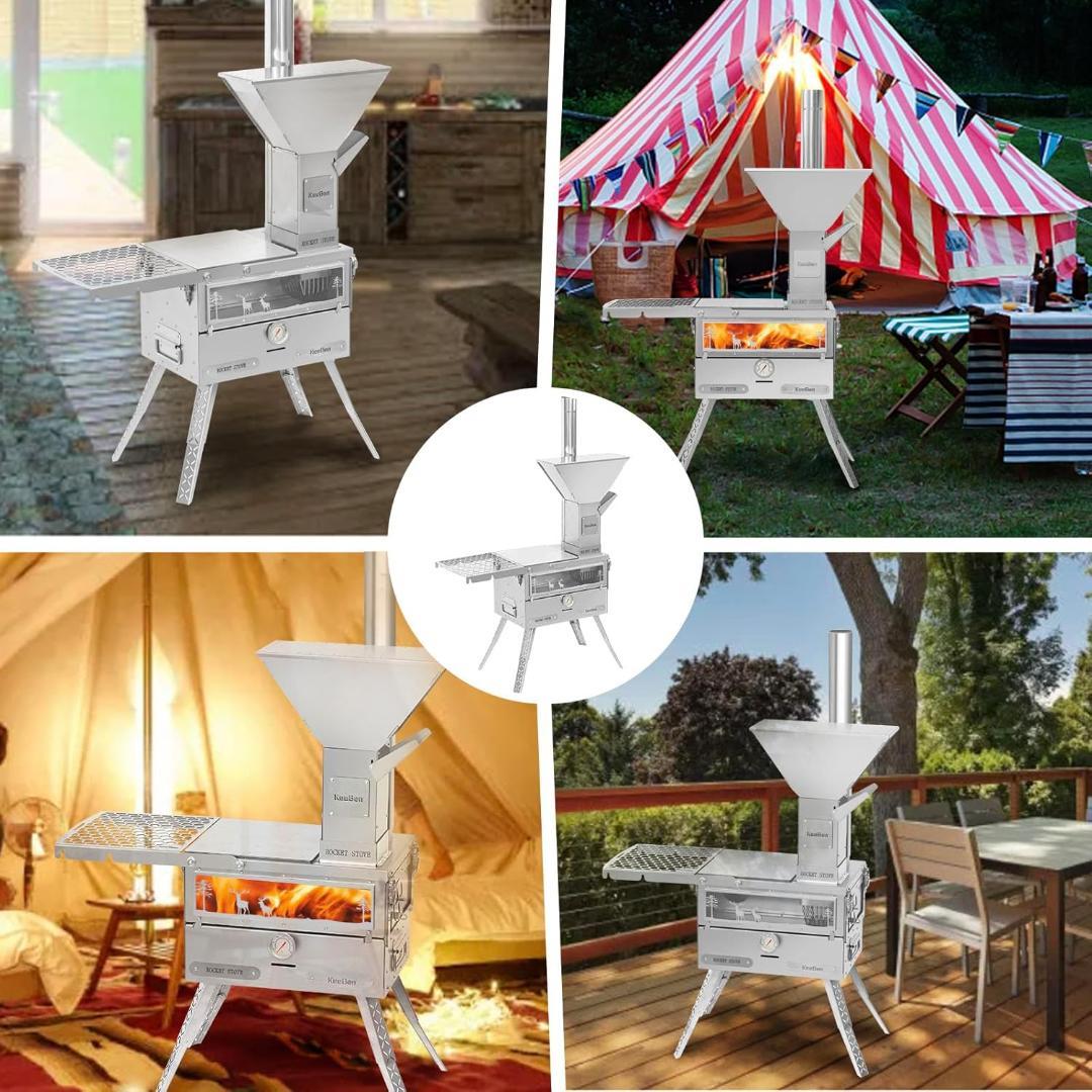 オーブン付きペレットストーブ 自動供給システム6時間燃焼