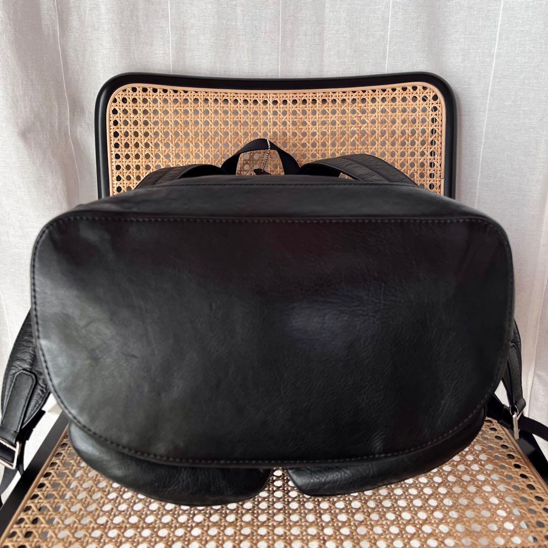 バッグ COACH/Black leather backpack