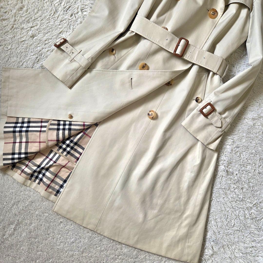 美品 バーバリー ライトベージュ トレンチコート ライナー ノバチェック 38M