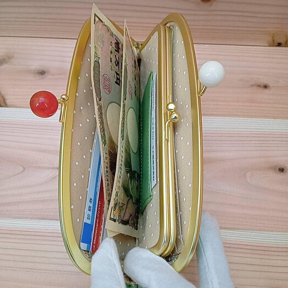 未使用　大きめ　がま口　長財布　レディース　ピンク　ズッケロフィラート　小銭