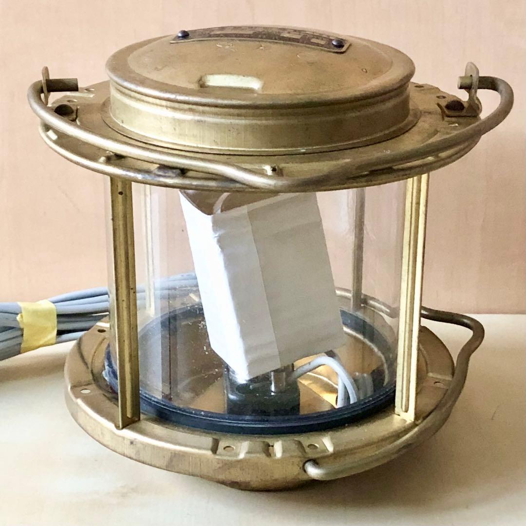 未使用 アンティーク 日本船燈 マリンランプ 電気ランタン 1