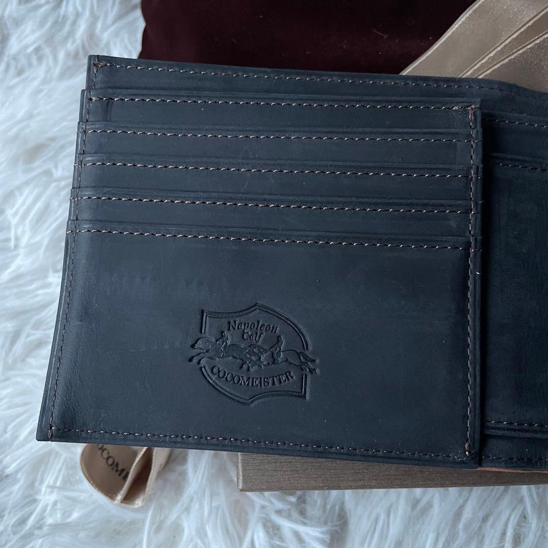 【未使用近い】ココマイスター ナポレオンカーフ 二つ折り財布