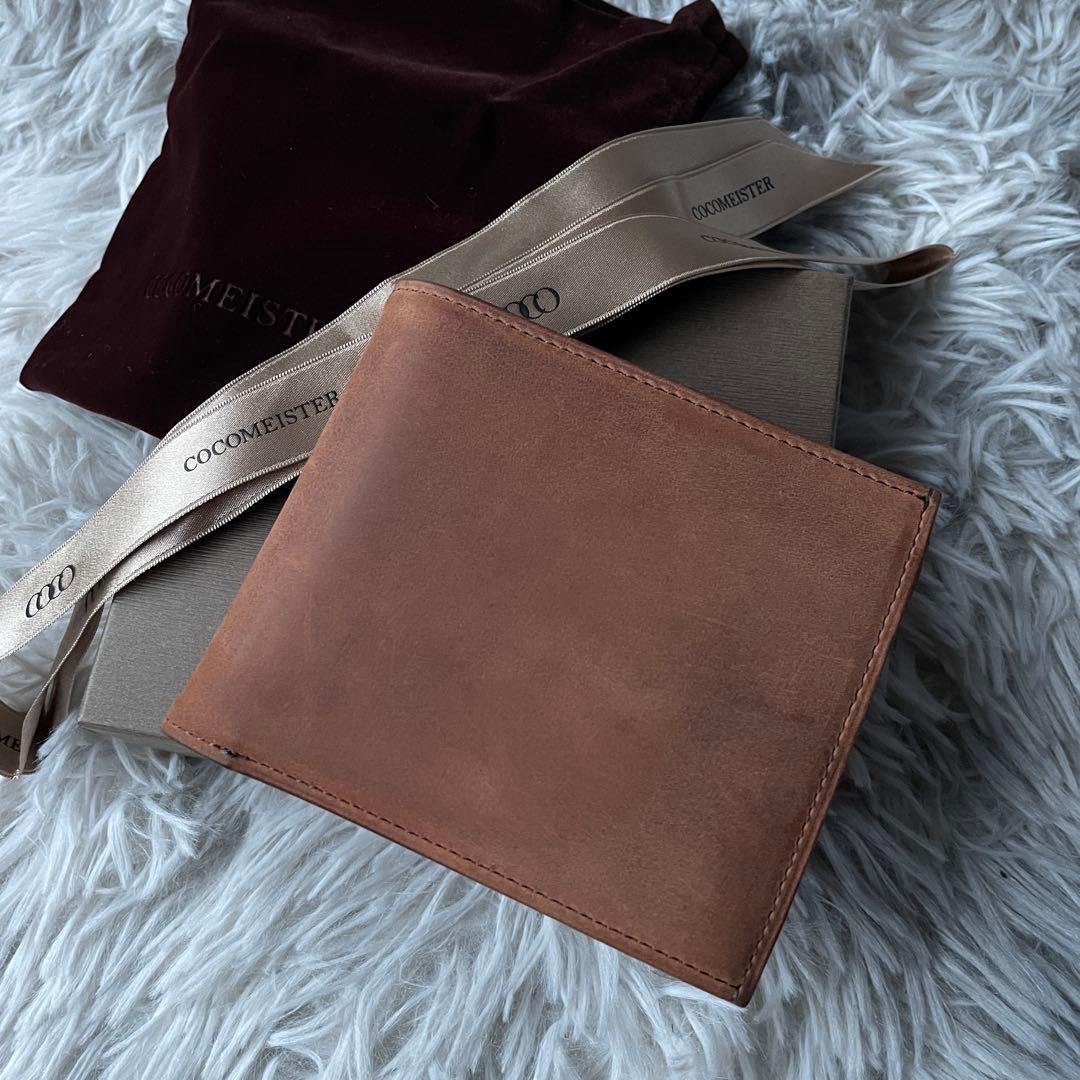 【未使用近い】ココマイスター ナポレオンカーフ 二つ折り財布