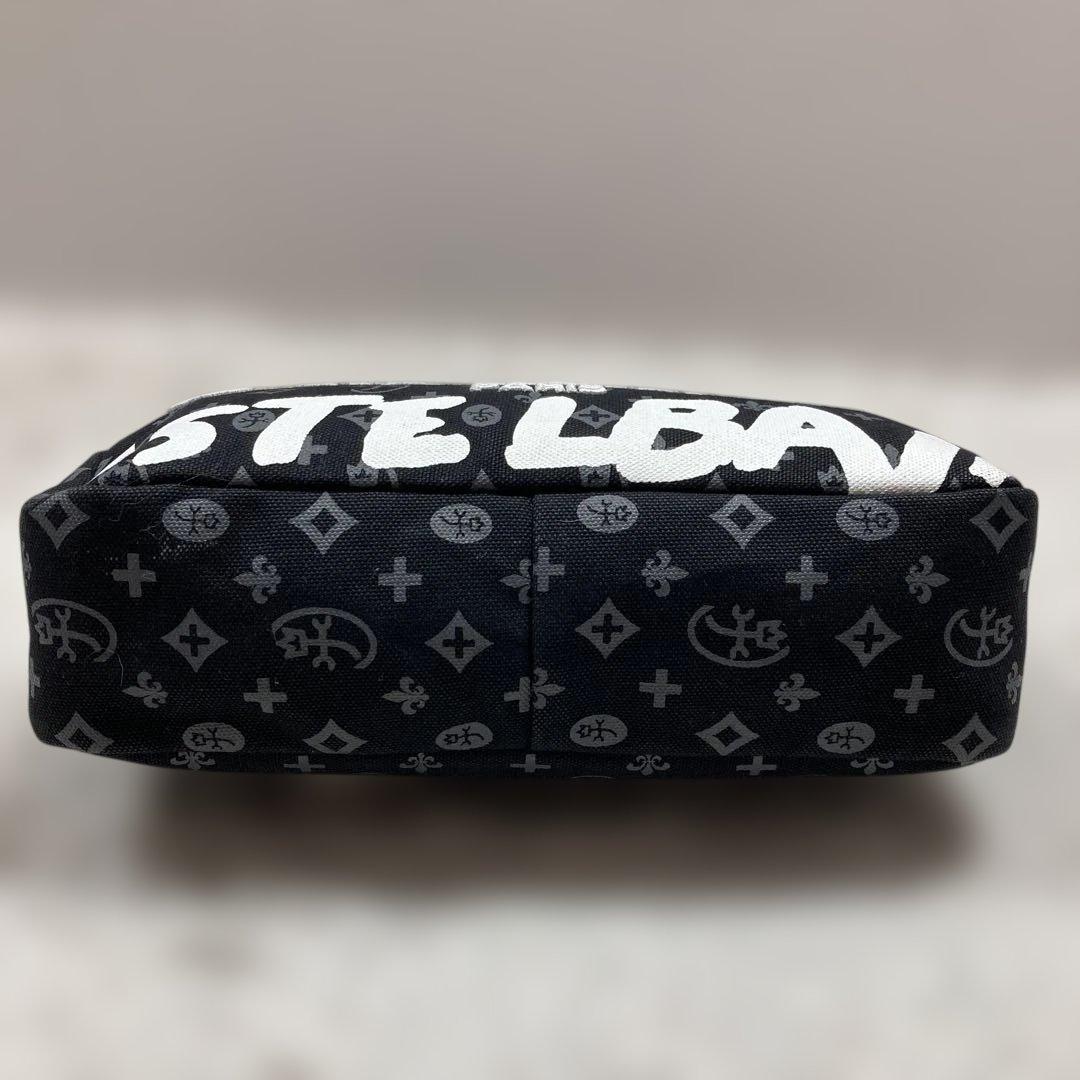 未使用級 入手困難！カステルバジャックって カードバッグ 総柄 キャンバス 黒