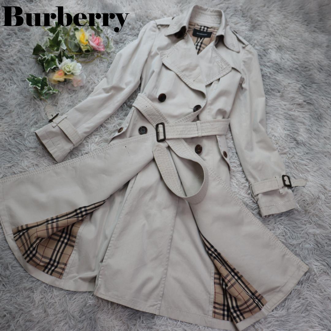 ✨バーバリー✨トレンチコート　ノバチェック　ベルテッド　ロング 　ベージュ