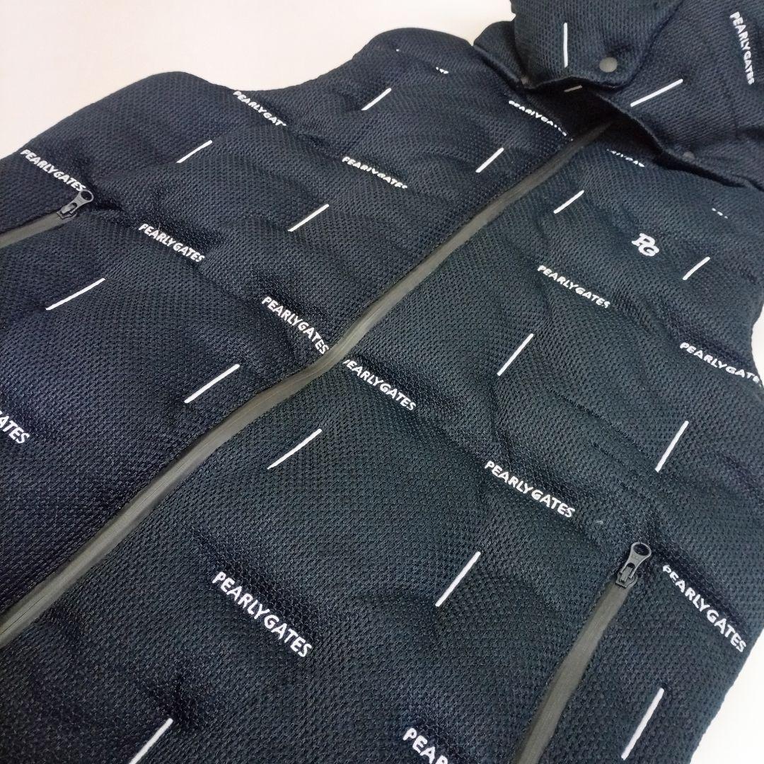 i47〚PEARLY GATES〛中綿フード付きベストネイビー サイズ4