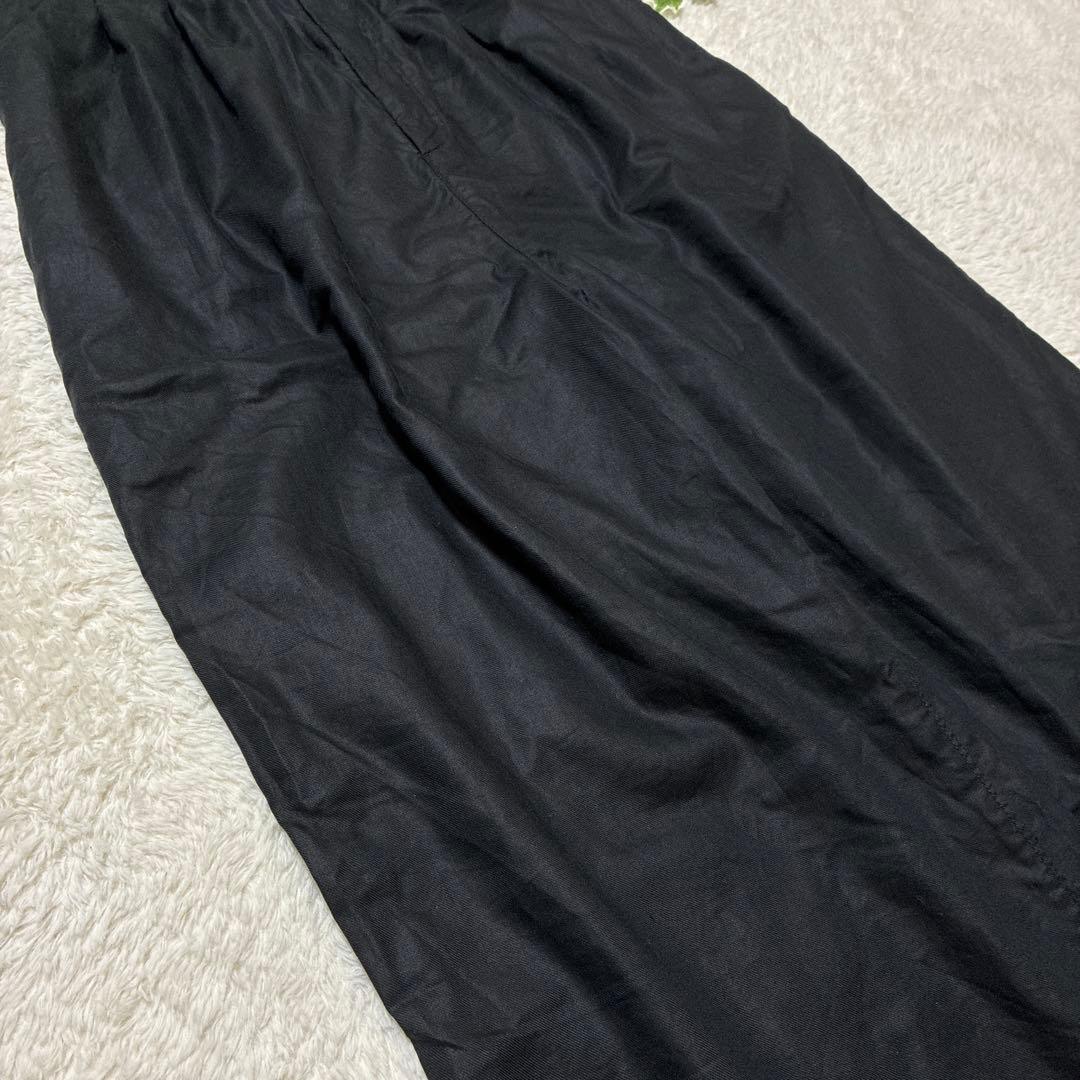 GRANDMA MAMA DAUGHTER リネン混　サロペット　ブラック