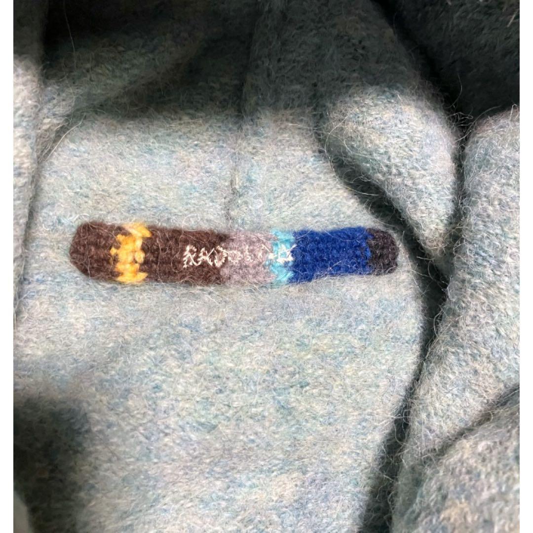 45R BADOU-R アルパカ フード ニット　縮絨ロングコート　ふわふわ起毛