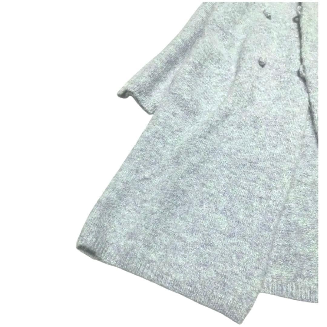 45R BADOU-R アルパカ フード ニット　縮絨ロングコート　ふわふわ起毛