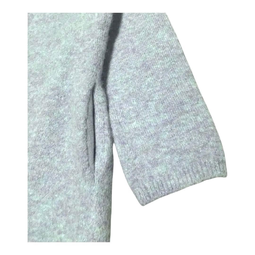 45R BADOU-R アルパカ フード ニット　縮絨ロングコート　ふわふわ起毛