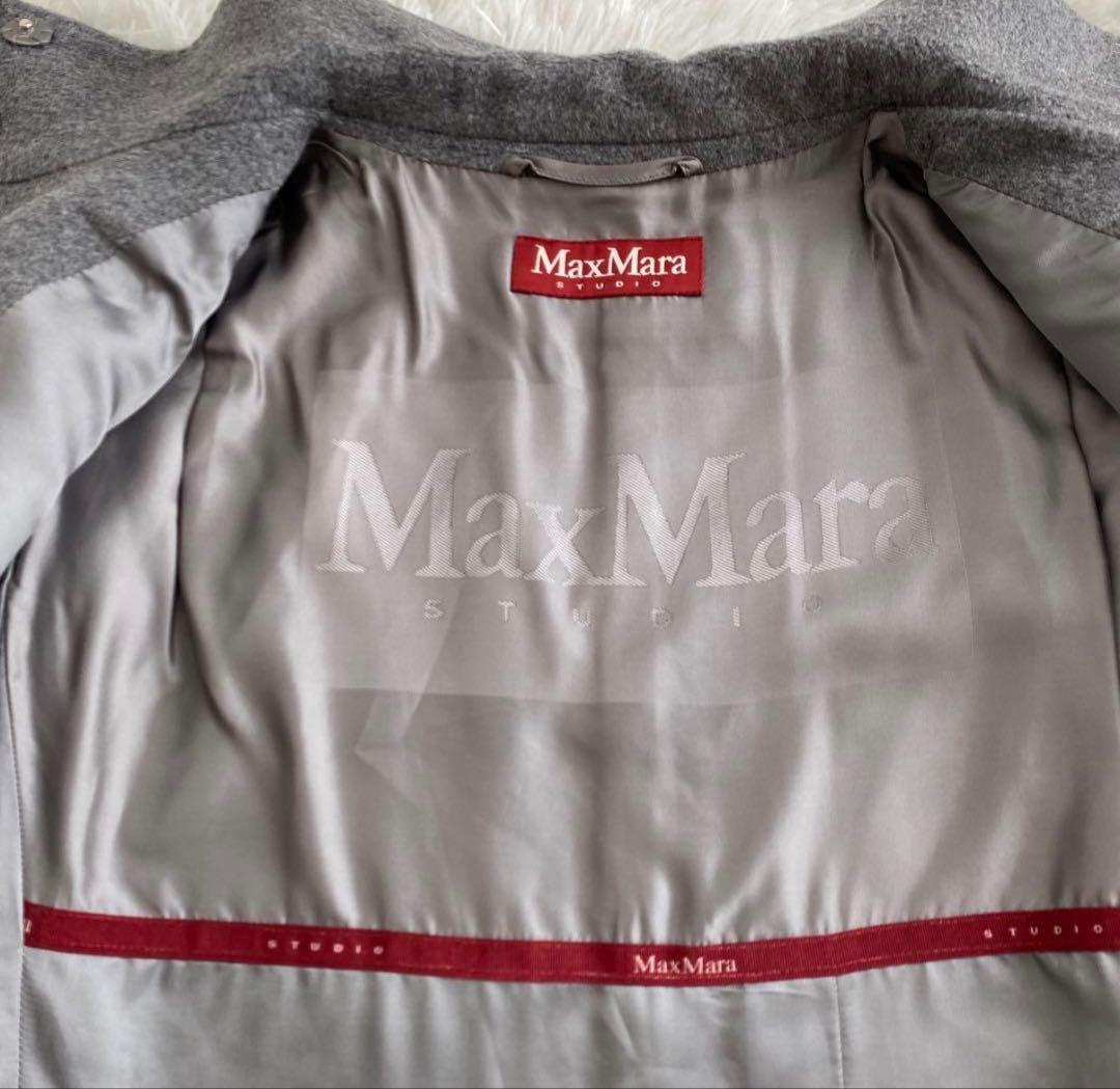 美品　38サイズ　MaxMara Studio コート ロング丈　3Way 灰色