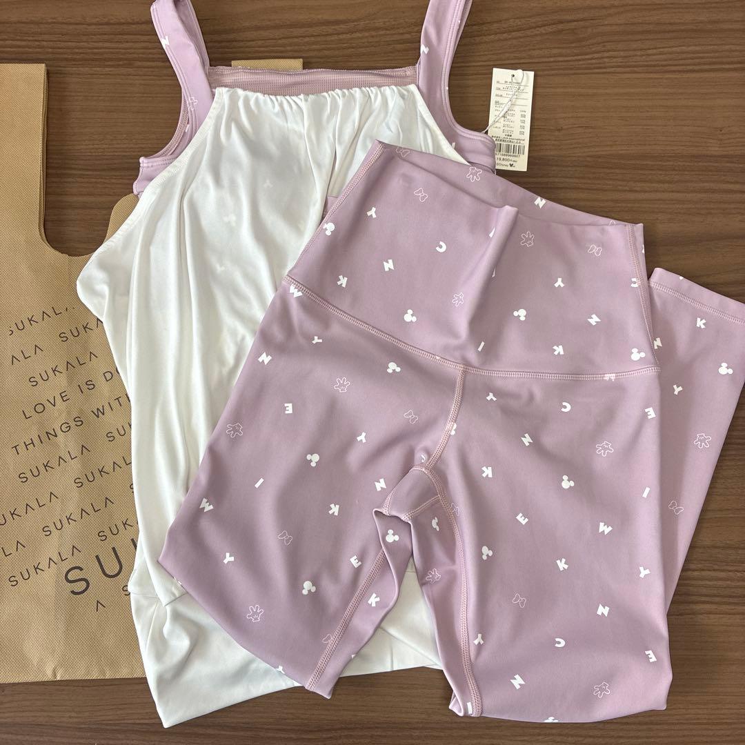 SUKALAレイヤードタンク&レギンスセットアップ（ミニーマウス）S