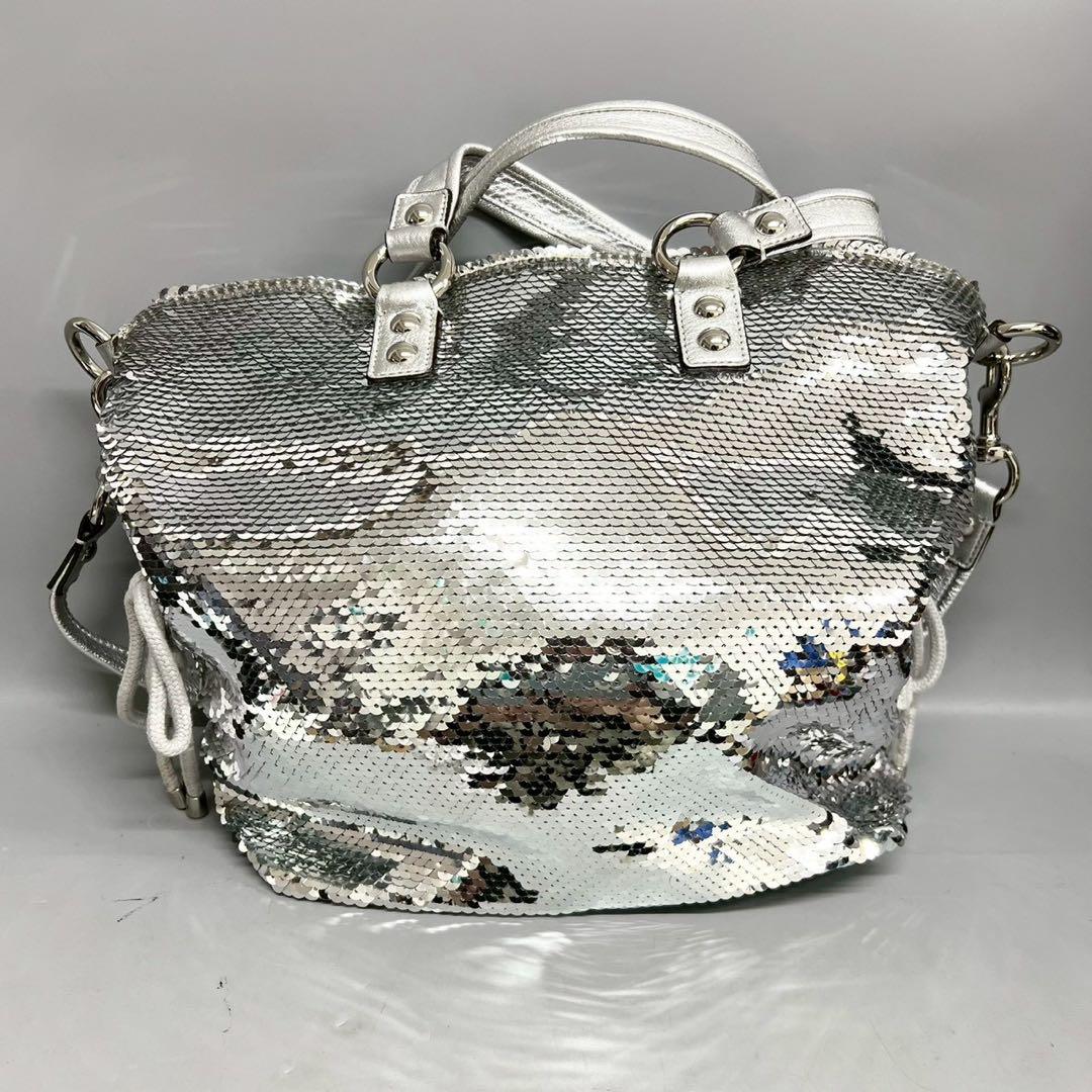 美品 COACH ショルダーバッグ ハンドバッグ スパンコール 13821