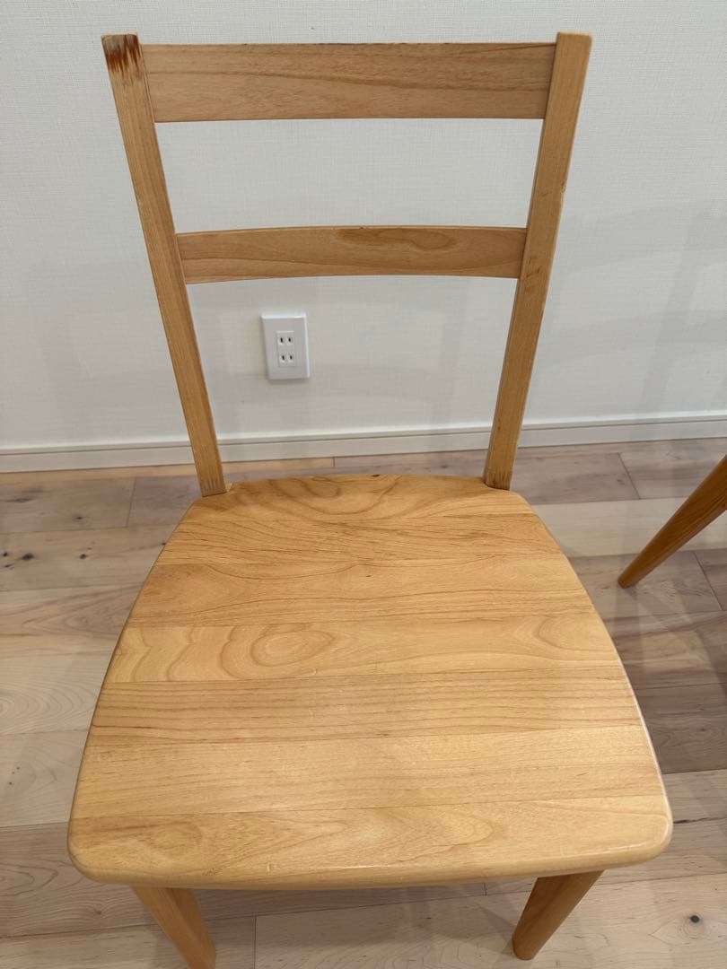 マユゲ犬！ 堀田木工所 無垢 ダイニングチェア 1脚 ① 引き取り可