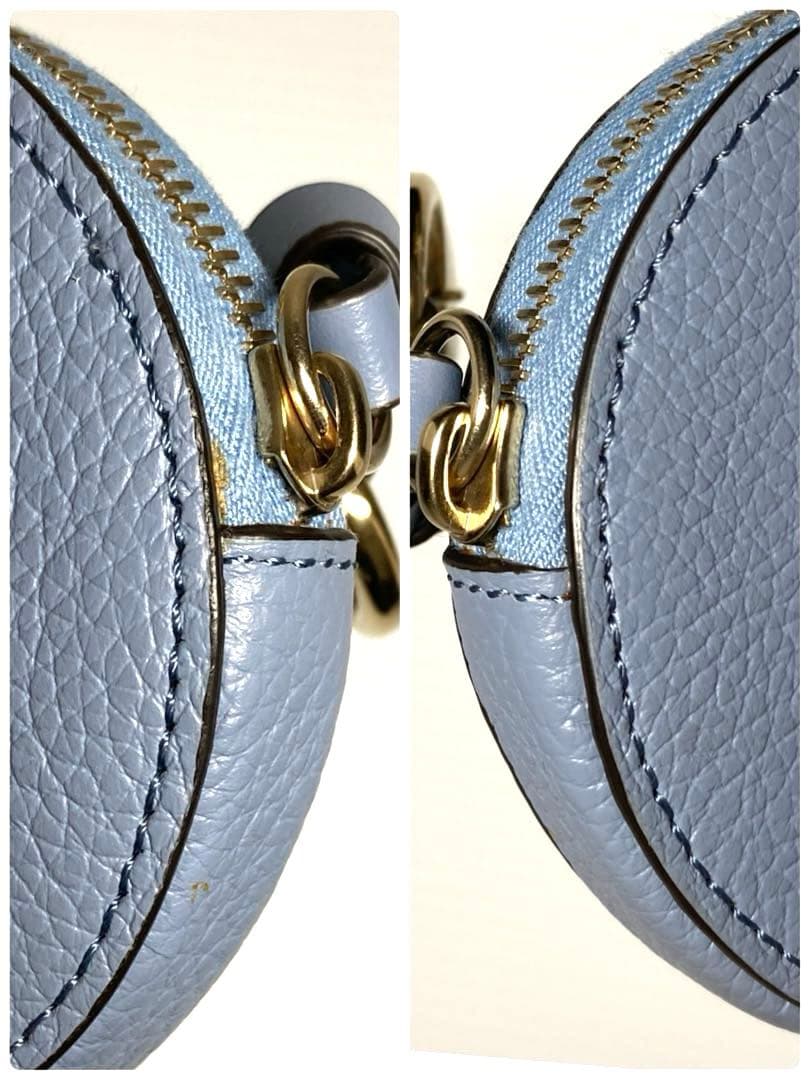 美品　クロエ　レザー　ラウンド　ケース　ミニポーチ　キーホルダー　箱付き