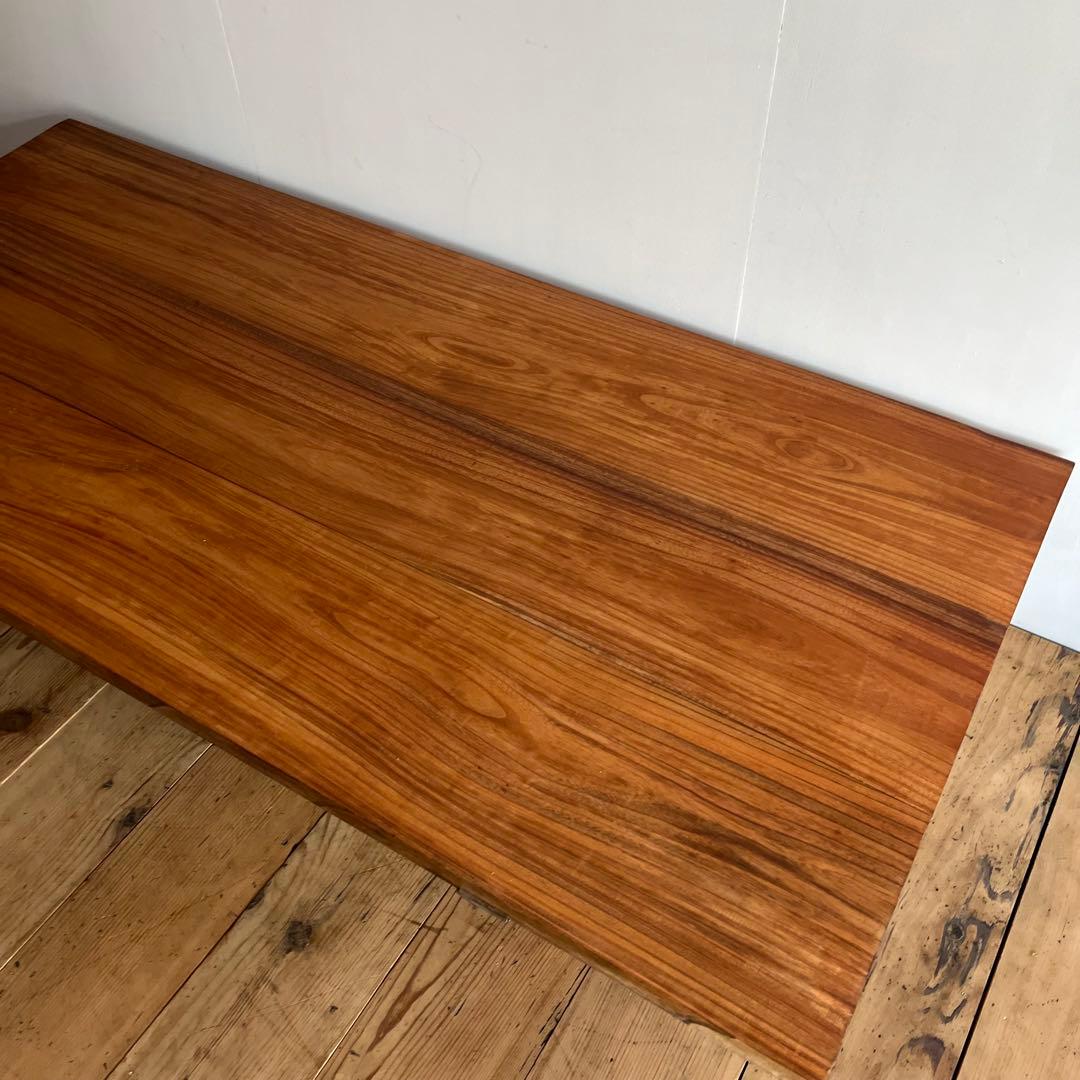 アンティーク 総欅材 ケヤキ ローテーブル 希少 無垢材 ②