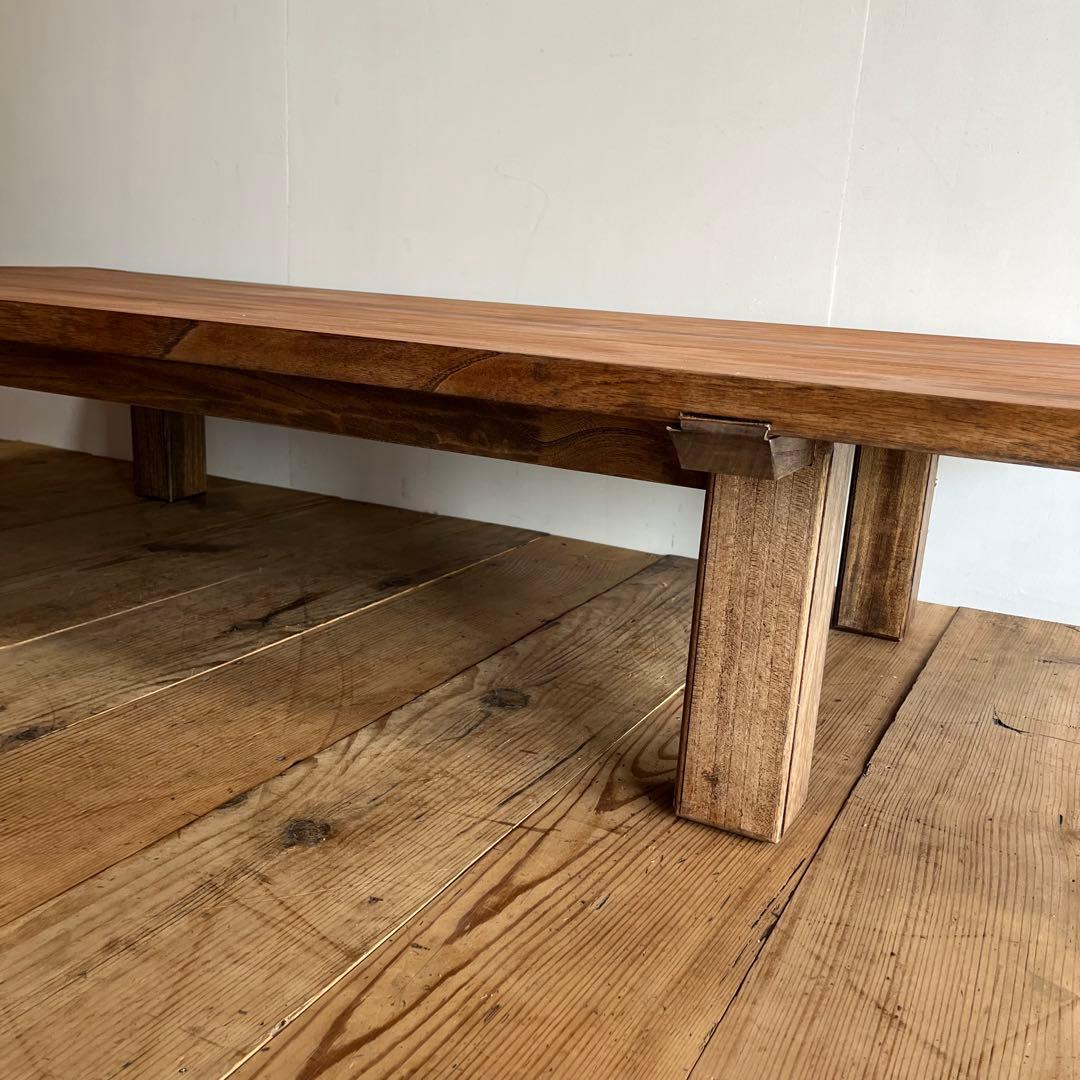 アンティーク 総欅材 ケヤキ ローテーブル 希少 無垢材 ②