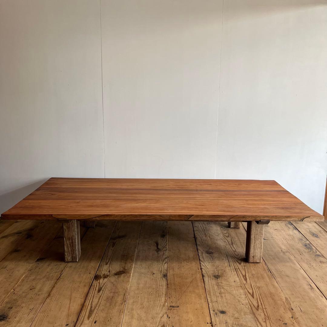 アンティーク 総欅材 ケヤキ ローテーブル 希少 無垢材 ②