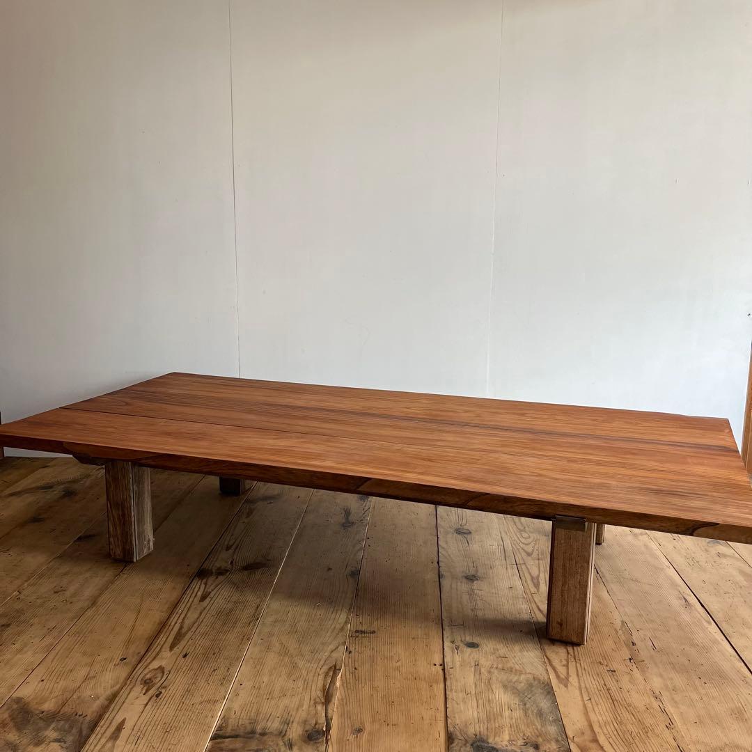 アンティーク 総欅材 ケヤキ ローテーブル 希少 無垢材 ②