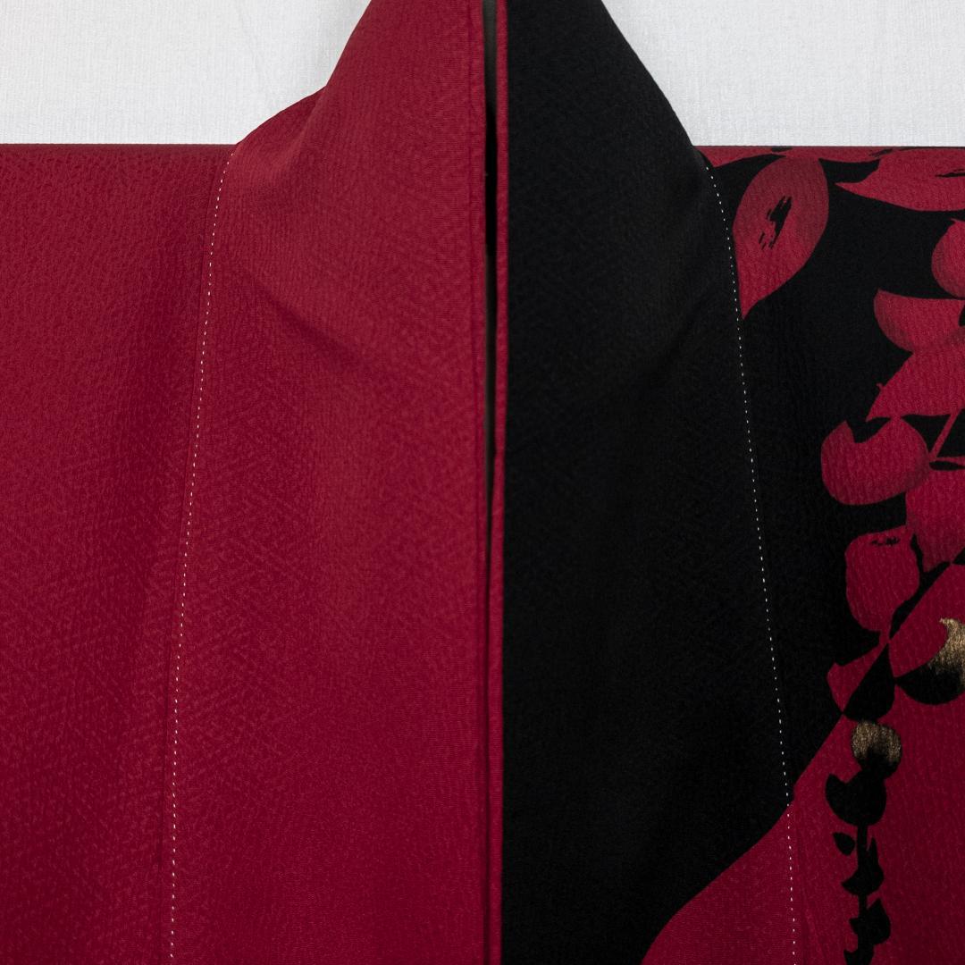 あみい R7SK1335 振袖 モダン お洒落 花 赤 黒 ゴールド