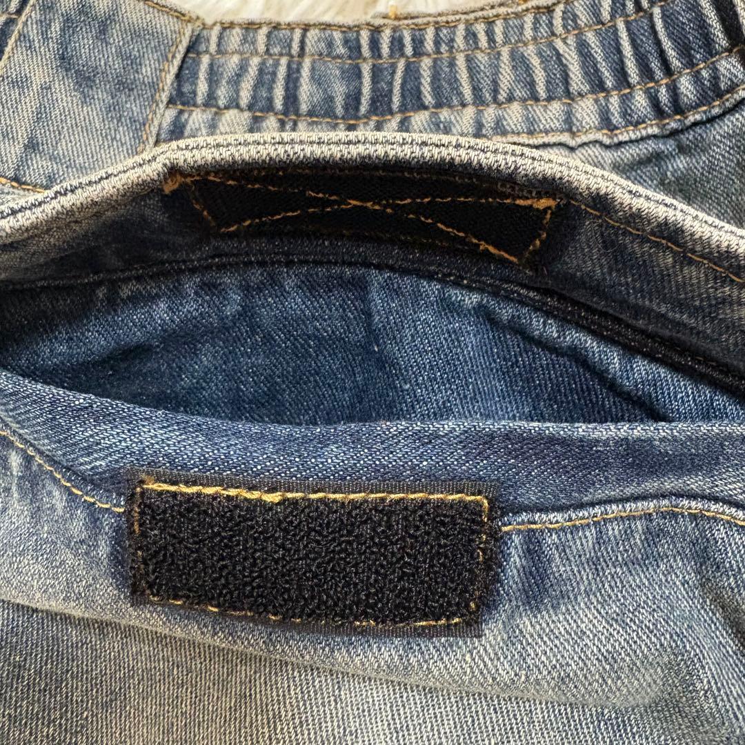 未使用タグ付 美品 GALFY デニムハーフパンツ ビッグロゴ ビンテージXL