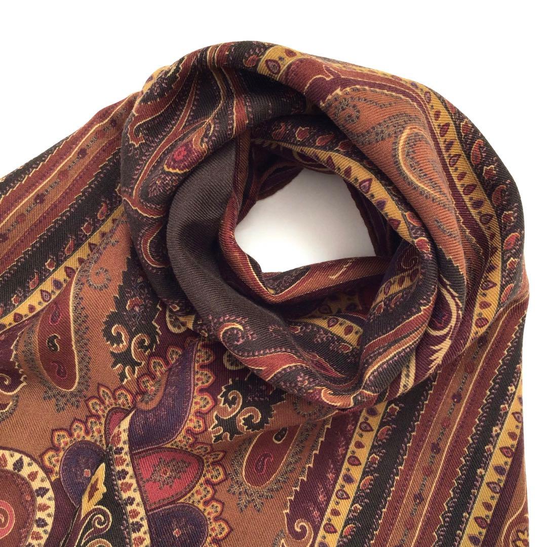 【新品】エトロ スカーフ ウールシルク ペイズリードレイクス アナトミカ西口修平