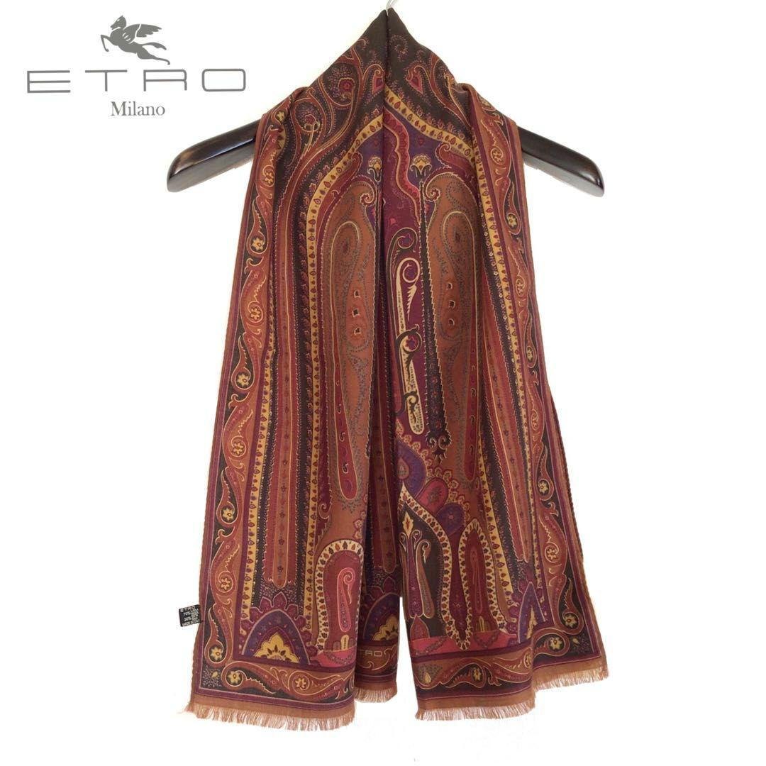 【新品】エトロ スカーフ ウールシルク ペイズリードレイクス アナトミカ西口修平