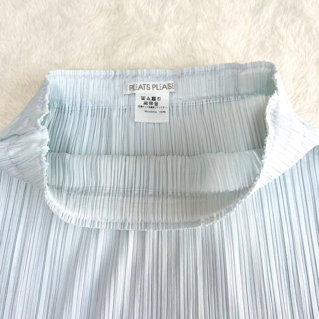 極美品✨PLEATS PLEASE プリーツプリーズ 巻スカート 水色 サイズ3